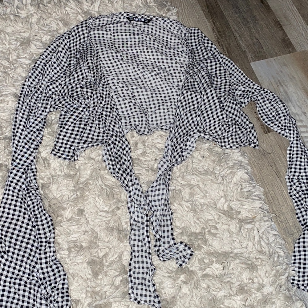 shein tie up shirt